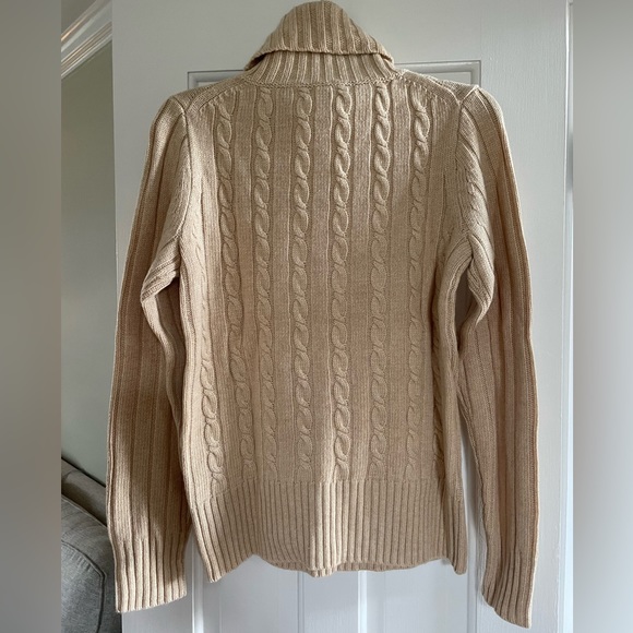 Women’s J. Crew Turtleneck Cableknit Sweater - Picture 3 of 3
